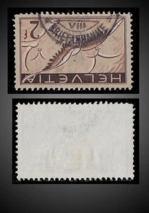 1930 SWITZERLAND SCHWEIZ LUFTPOST gewöhnlichem Faserpapier interessante Stornier - Picture 1 of 1