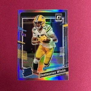 2023 Optic Dontayvion Wicks Rated Rookie Holo Silver #249 Green Bay Packers RC - Picture 1 of 6