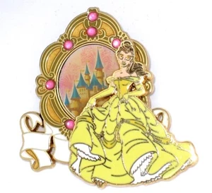 Rare Disney Pin✿ Beauty & the Beast Belle Happiest Celebration Earth Banner 3D - Picture 1 of 4