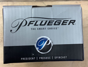 Pflueger PRES6SC President Spincast Reel 3.4:1 Gear Ratio 5 Bearing System -Blue