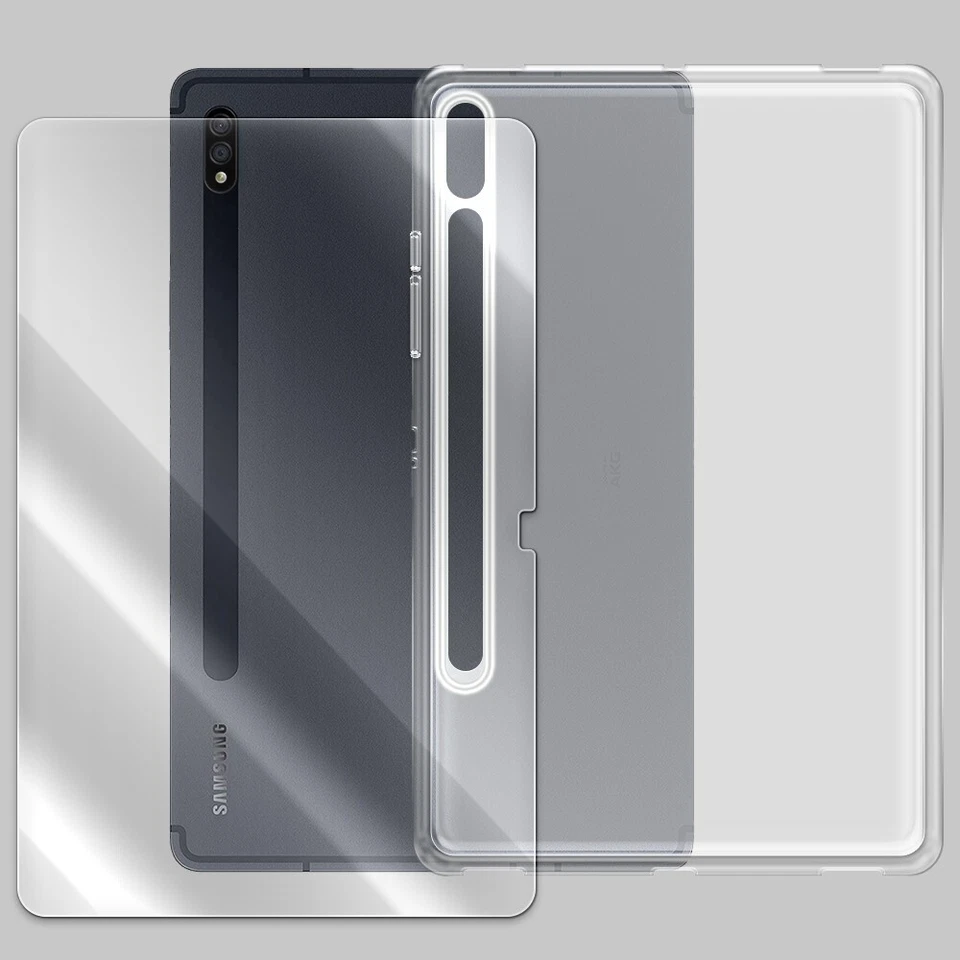 For Samsung Galaxy Tab S7+ 12.4" SM-T970 Durable Screen Protector With TPU Case - Image 1 of 1