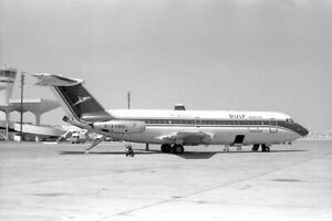 Gulf Aviation, BAC One Eleven 432FD, G-AXMU at Abu Dhabi, '71 - original B&W neg