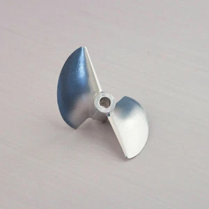 #1690 CNC 3/16 Aluminum Propeller 55mm Positive 2 Bladed 5514 Prop P1.4 RC Boat - Picture 1 of 4