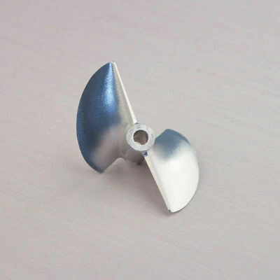 #1690 CNC 3/16 Aluminum Propeller 55mm Positive 2 Bladed 5514 Prop P1.4 RC Boat - Image 1 of 4