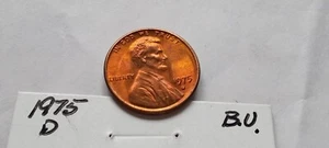 CENTAVO CONMEMORATIVO DE LINCOLN TONO CEREZA-1975-D CENTAVO SIN CIRCULAR BU COLOR BELLEZA 27-A - Imagen 1 de 5