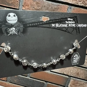 Pulsera Disney Pesadilla Antes de Navidad Jack Skellington Rosas Nueva - Imagen 1 de 6