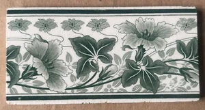 BELGIUM - ANTIQUE ART NOUVEAU MAJOLICA BORDER TILE C1900 - Picture 1 of 3