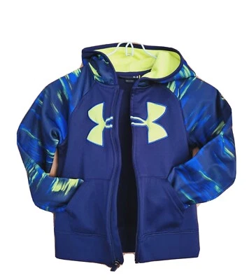 Under Armour Boys Full Zip Hoodie Kangaroo Pocket Jacket Sz 5  - Image 1 of 4