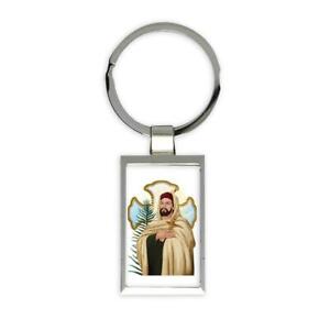 Gift Keychain : Saint John De Britto Catholic Religion Baptism Palm Branch Cross