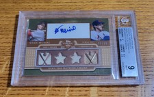 2010 Topps Sterling Stan Musial Game Used Quad Relic Auto 6/10 Jersey # BGS 9/10