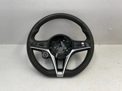 Conjunto de volante Alfa Romeo Stelvio 2018-2022 con interruptores negro 1570 OEM Foto 1 de 4