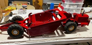 VINTAGE 1950's DOEPKE HEILINER EARTH MOVER SCRAPER PRESSED STEEL TOY RESTORED - Picture 1 of 11