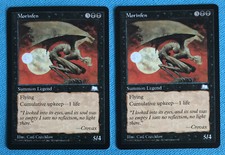 2x MTG Magic the Gathering Weatherlight Cards - Morinfen Never Played NM