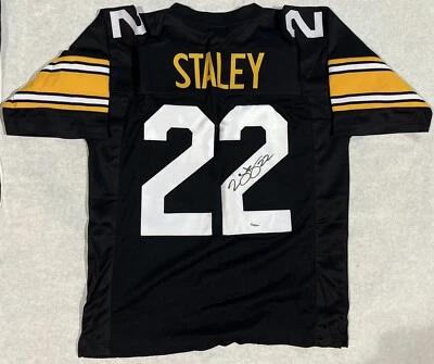 НОВАЯ подписанная СШИТАЯ НА ЗАКАЗ черная футболка Duce Staley — XL ГОЛОГРАММА TRI STAR - Изображение 1 из 3