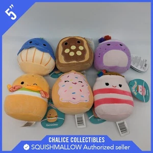 Peluche Squishmallow Kellytoy aliments de spécialité petit-déjeuner 5 pouces neuf avec étiquettes lot de 6 - Photo 1/7