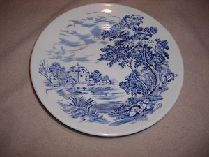 ENOCH WEDGWOOD BLAU LANDSCHAFT BROT & BUTTERTELLER - Bild 1 von 4