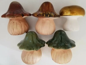 Ceramic Mushrooms Decorations 4.1” x 3.7”, Select: Color - Picture 1 of 6
