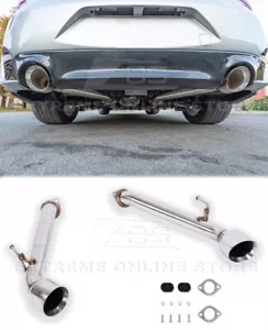 Axle Back Muffler Delete Exhaust For 17-Up Infiniti Q60 Double Wall Dual Tips - Picture 1 of 10