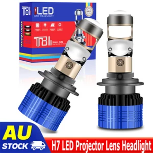 2X H7 Mini Bi-LED Projector Lens Headlight Globes Bulbs Low Beam Retrofit 100W - Picture 1 of 15