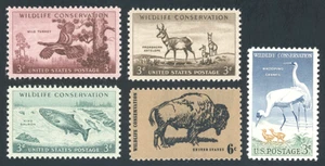 USA - Wildlife Conservation Issues - SC# 1077-1079, 1098 & 1392 5-Singles MNH OG - Bild 1 von 2