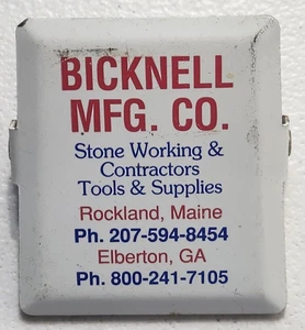 Bicknell MFG Co. Stone Working & Contractors White Clip - Picture 1 of 4