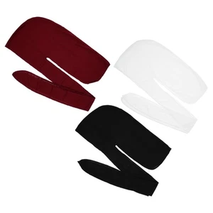3pcs Multipurpose Silky Long Tail Caps Men's Hip-hop Turbans Breathable Wraps - Picture 1 of 12