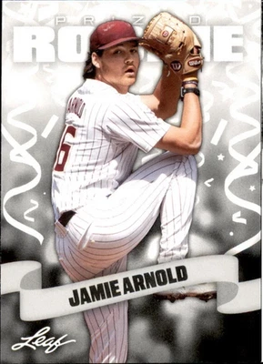 2025 Leaf PRIZED ROOKIE JAMIE ARNOLD #13 FLORIDA STATE OAKLAND ATHLETICS Mint RC - Image 1 of 2