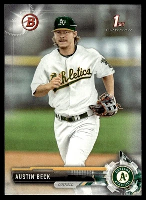 2017 Bowman Draft Austin Beck Oakland Athletics #BD-60 - Image 1 of 2