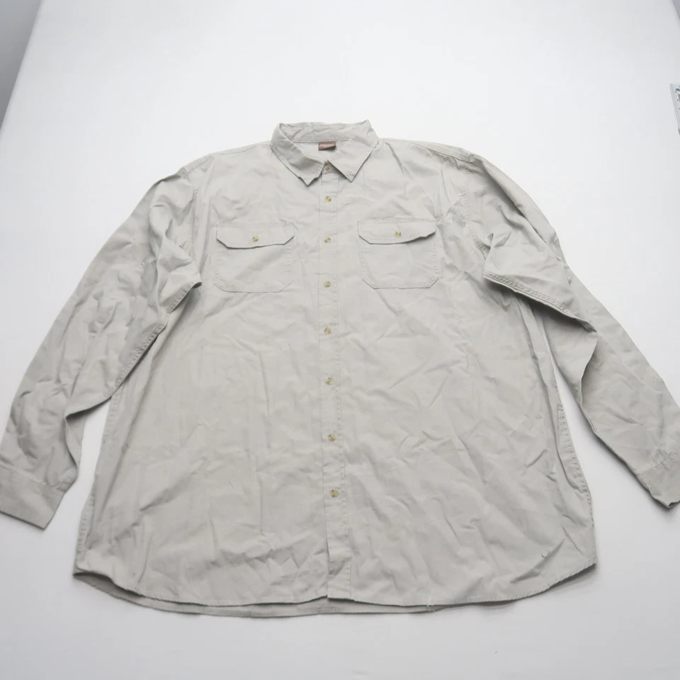 Great Northwest Mens Canvas Button Up Shirt 3XLT Grey 100% Cotton Work NWT - Image 1 of 4