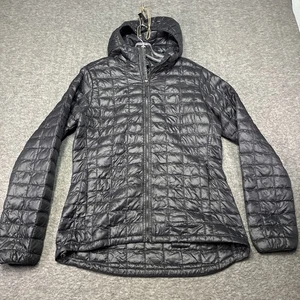 North Face Thermoball Eco Hoody Jacket Women Large Inside Pocket Torn Puffer - Picture 1 of 10