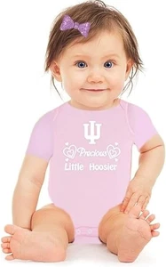 Two Feet Ahead Infant Newborn Bodysuit Creeper Pink Indiana Hoosiers 12 Months - Picture 1 of 1
