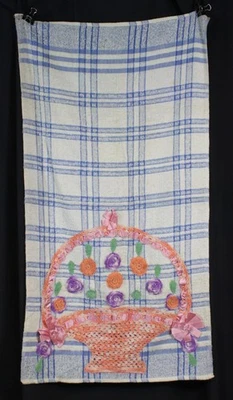 Toalla De Colección Con Tapete Cosido Kitsch Cocina Baño Melocotón Púrpura Cottagecore Foto 1 de 4