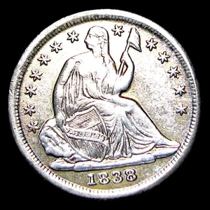1838 Seated Liberty Half Dime Silver ---- Stunning Details Coin ---- #303U - Picture 1 of 4