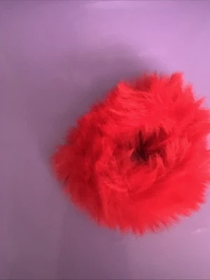 HAIR BAND BOBBLE SCRUNCHIE SPACE BUN POP-ON ELASTIC PONYTAIL TIE  FAUX FUR 3.5” - Image 1 of 3