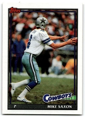 1991 Topps Mike Saxon Dallas Cowboys #354 - Image 1 of 2