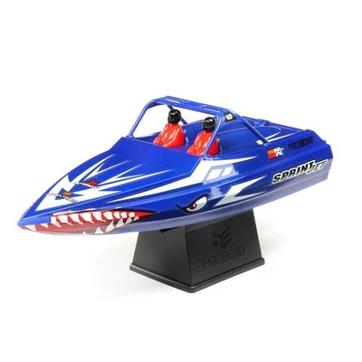 Sprintjet 9" Self-Righting Deep-V Jet Boat Brushed RTR Ready to Run Blue PRB0... - Image 1 of 4