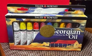 Vintage Daler & Rowney Georgian Oils Introduction Set 10 Tuben Neu unbenutzt - Bild 1 von 3