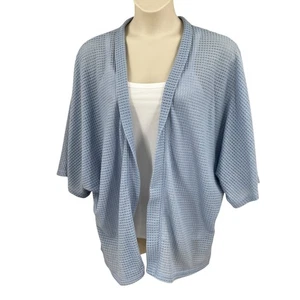 Cárdigan para mujer Yibock talla XL azul pastel frente abierto tejido gofre ligero - Imagen 1 de 11