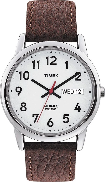 Timex Men's T20041 Easy Reader 35mm Brown Leather Strap Watch Watches