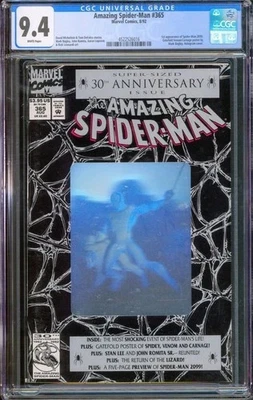 THE AMAZING SPIDER-MAN #365 CGC 9.4 1992 HOLO COVER 1ST PREVIEW SPIDEY 2099! - Image 1 of 2