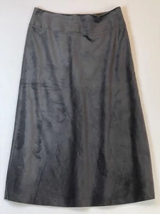 Sigrid Olsen Hunter Green Soft Suede Feel Fitted Waist Long A-line Skirt Size S - Picture 1 of 9