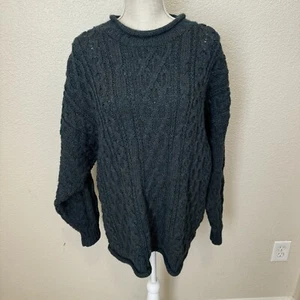 Vintage Inisfree 100% New Wool Cable Knit Sweater Men Size Medium Ireland - Picture 1 of 6
