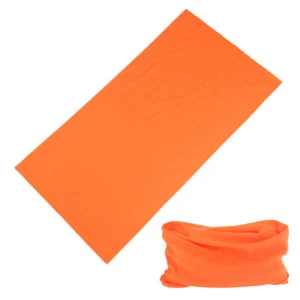 Orange Bandana Face Shield Mask Headwear Fishing Biker Neck Tube Scarf Buff Head - Picture 1 of 1