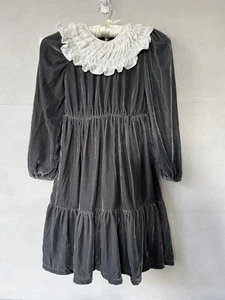 Nueces Girls Velvet Gray Dress Size 12 Years - Picture 1 of 2