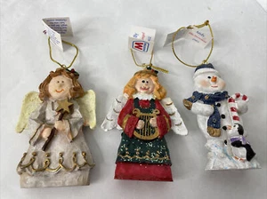 Marathon Gas Station 2001-02 Holly Andy Lily The Angel Resin Christmas Ornament - Picture 1 of 5