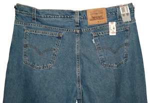 LEVI'S 1996 VINTAGE 553 JEANS IN MEDIUM STONEWASH BLUE DENIM W42 L32 MADE IN USA - Picture 1 of 12