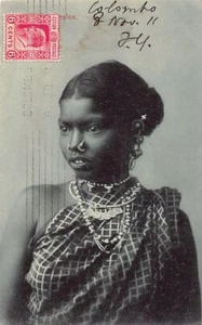 Sri Lanka - Tamil woman with nose and ear rings - Publ. Plâté & Co. 261 - Picture 1 of 2