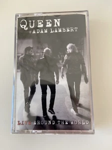 QUEEN + ADAM LAMBERT LIVE AROUND THE WORLD RED CASSETTE BRAND NEW LTD EDITION - Picture 1 of 5