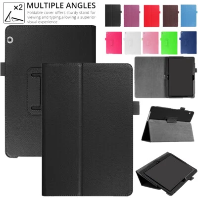 For Huawei Mediapad T3 T5 M3 M5 8.0 10 10.8 Tablet Leather Flip Case Cover Stand - Image 1 of 4