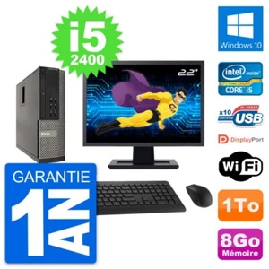 PC DELL 990 SFF Bildschirm 22 " Intel i5-2400 RAM 8Go Festplatte 1To Windows 10 - Bild 1 von 3